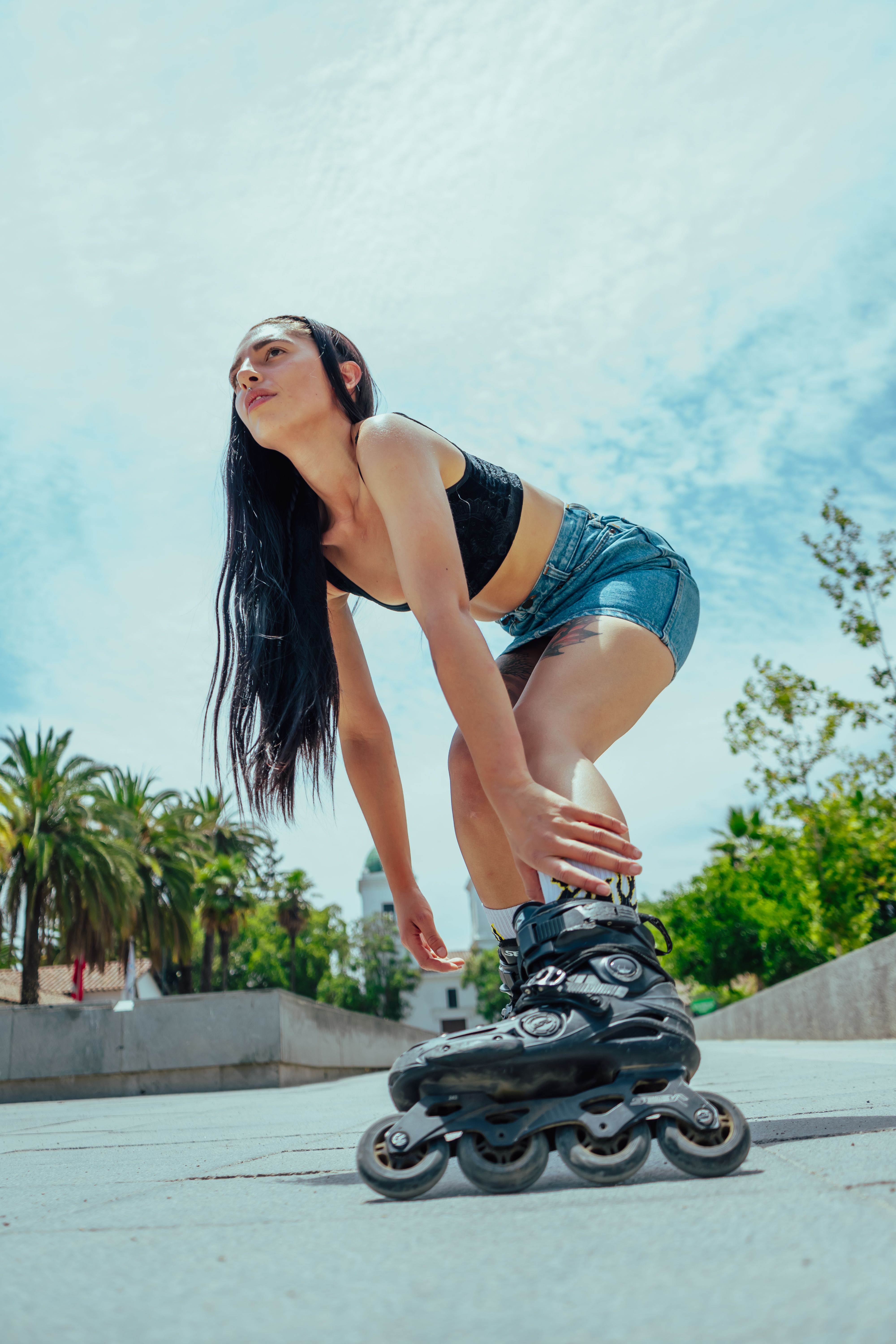 Particulier en séance de roller